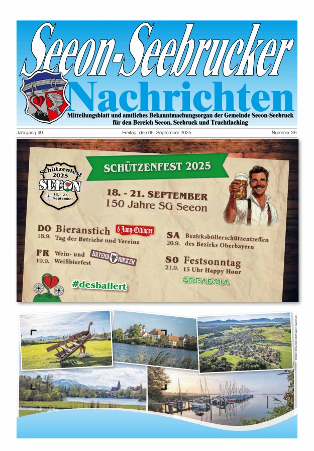 Seeon-Seebrucker Nachrichten Titelblatt 36/2025