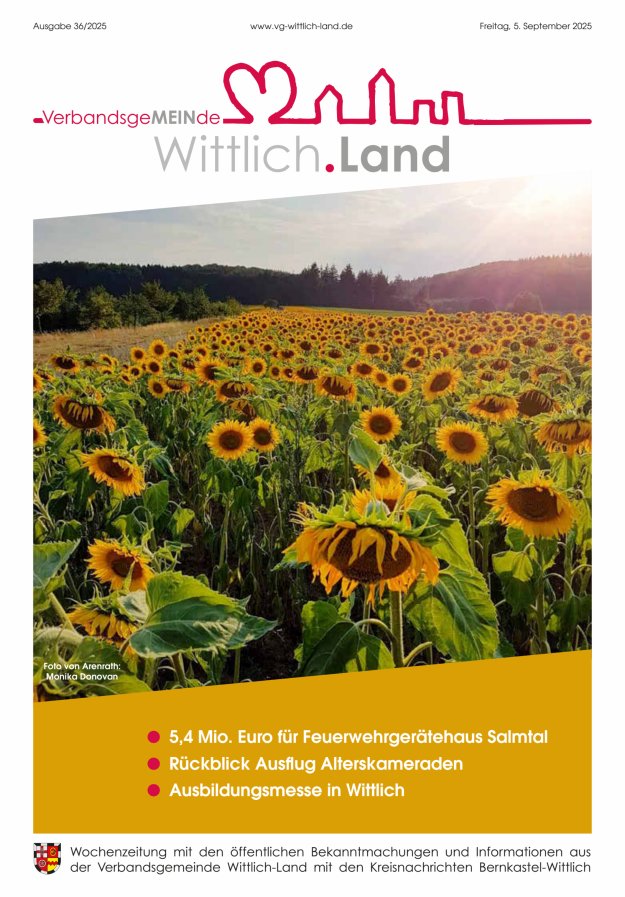 Mein Wittlich.Land Titelblatt 36/2025