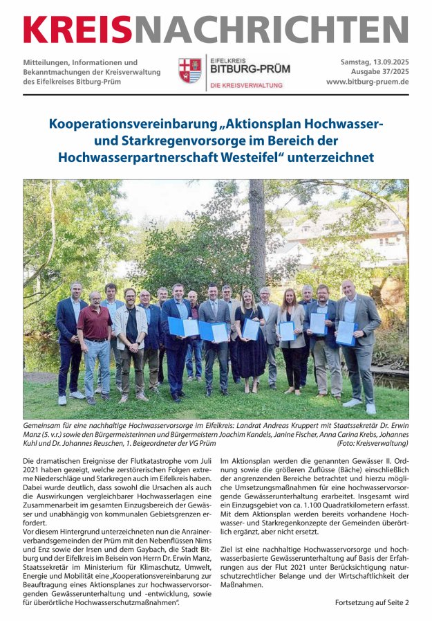 Kreis Bitburg-Prüm Titelblatt 37/2025