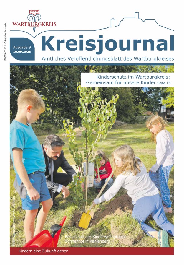 Kreisjournal - Amtliches Veröffentlichungsblatt des Wartburgkreises Titelblatt 09/2025