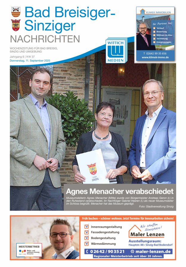 Bad Breisiger-Sinziger Nachrichten Titelblatt 37/2025