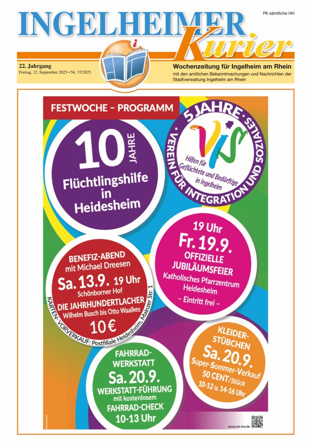 Ingelheimer Kurier Titelblatt 37/2025