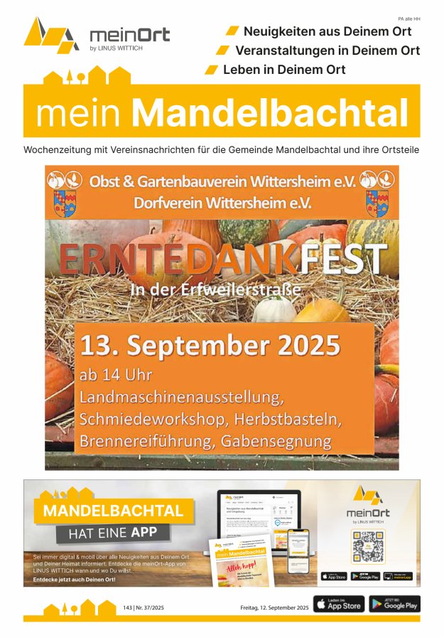mein Mandelbachtal Titelblatt 37/2025