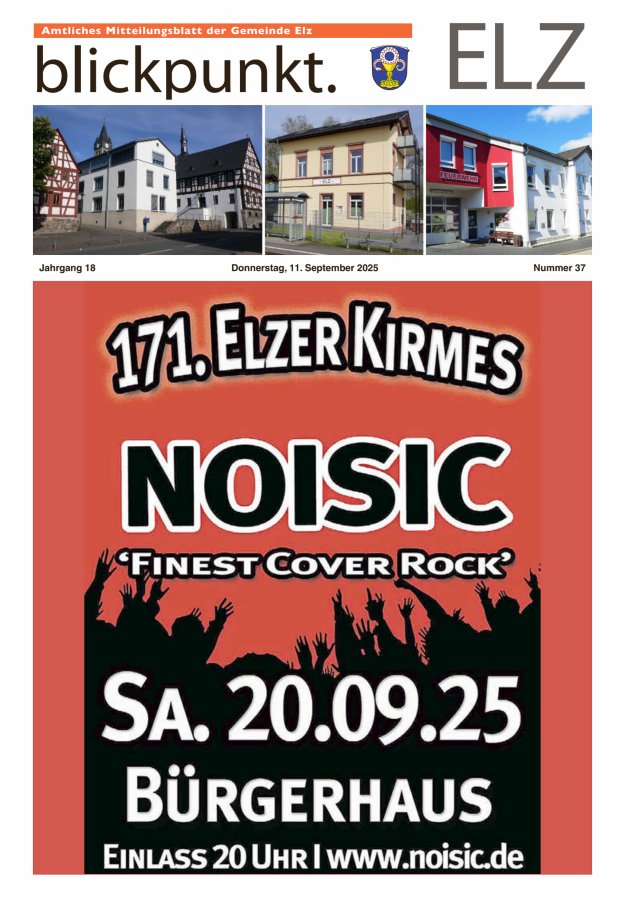 Blickpunkt Elz Titelblatt 37/2025