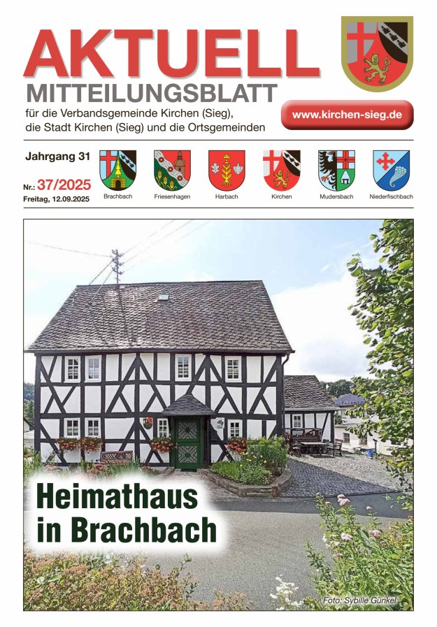 Aktuell - Mitteilungsblatt für die VG Kirchen (Sieg) Titelblatt 37/2025