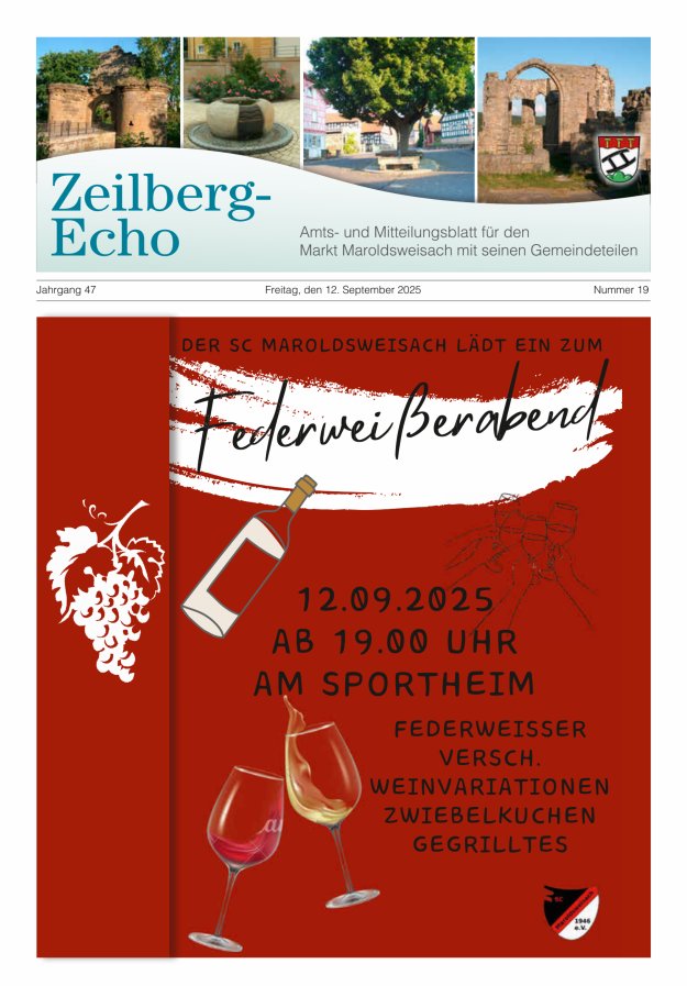 Zeilberg-Echo Titelblatt 19/2025