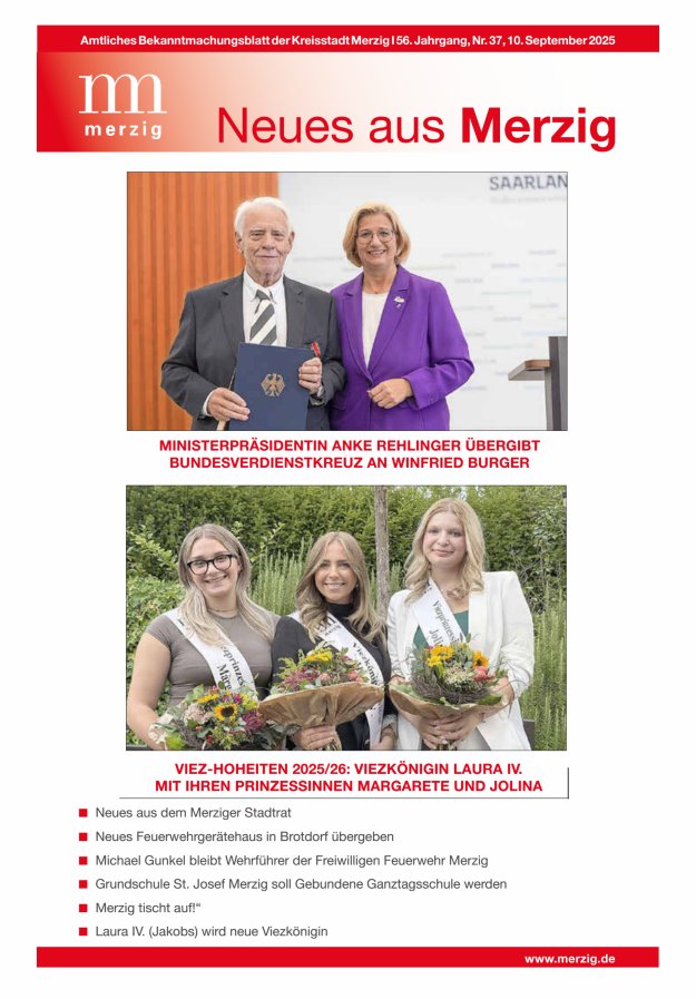 Neues aus Merzig Titelblatt 37/2025