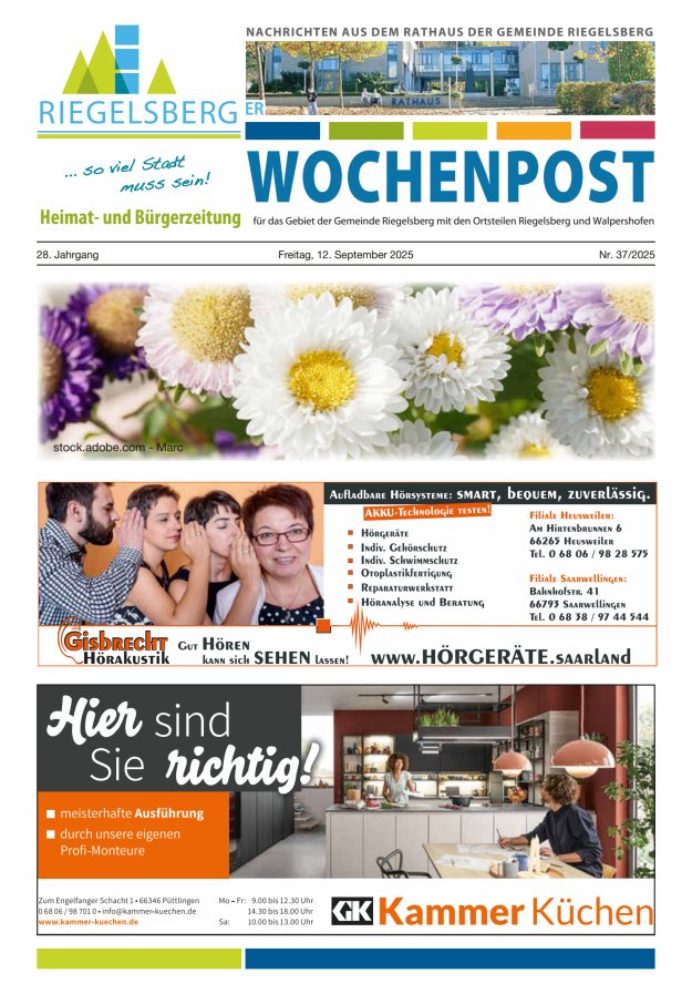 Riegelsberger Wochenpost Titelblatt 37/2025