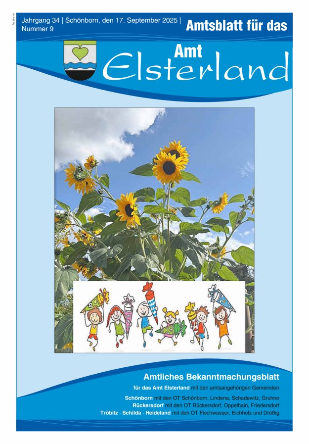 Amtsblatt für das Amt Elsterland Titelblatt 09/2025