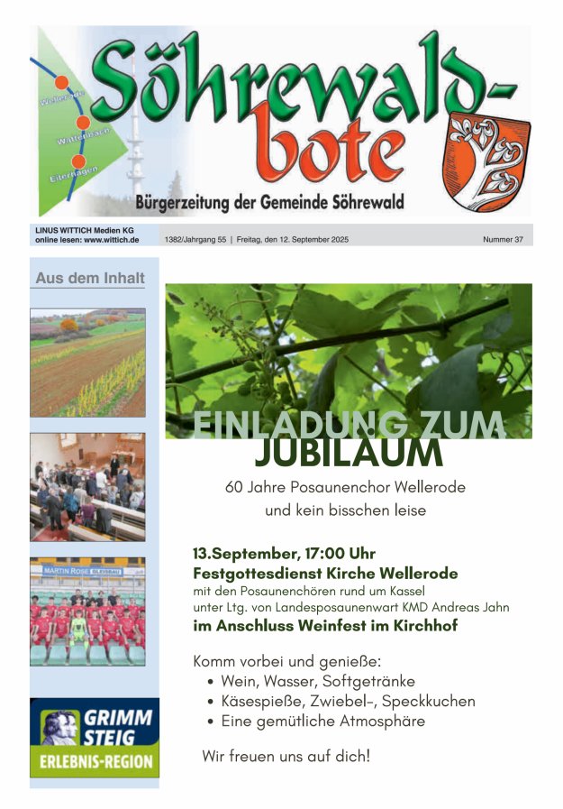 Söhrewaldbote Titelblatt 37/2025