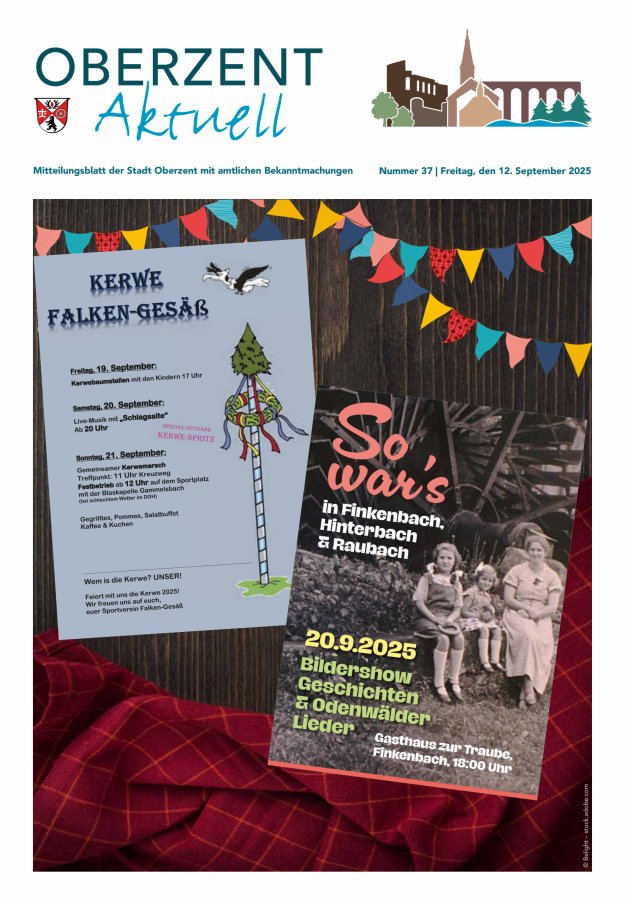 Oberzent aktuell Titelblatt 37/2025