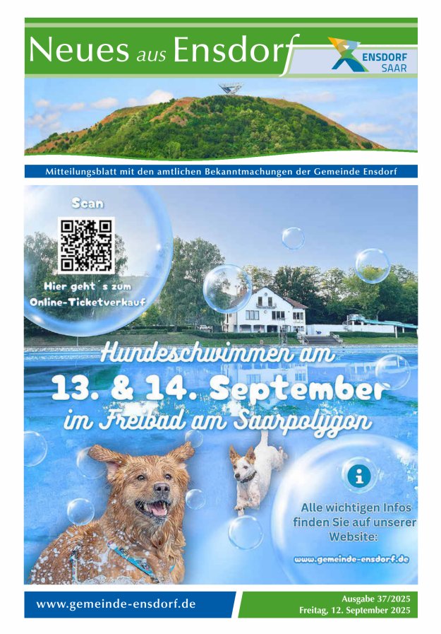 Neues aus Ensdorf Titelblatt 37/2025