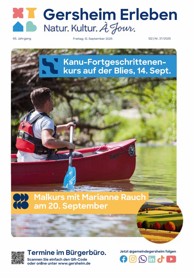 Bekanntmachungsblatt der Gemeinde Gersheim Titelblatt 37/2025