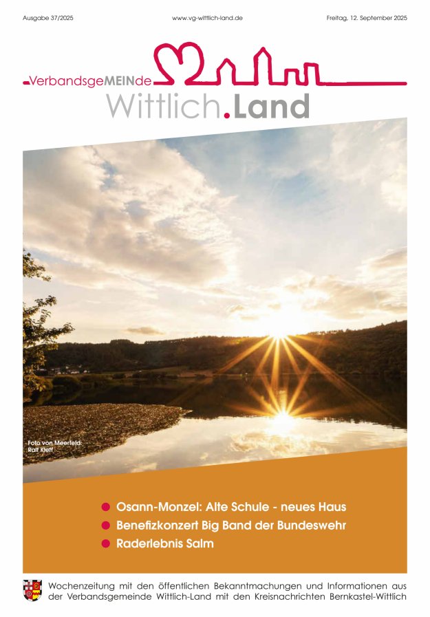 Mein Wittlich.Land Titelblatt 37/2025
