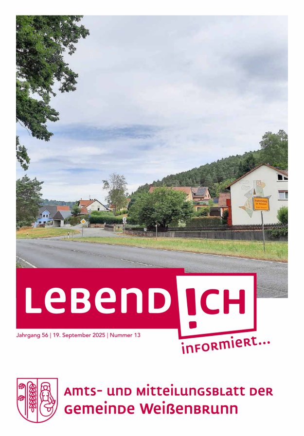 Weißenbrunner Mitteilungsblatt Titelblatt 13/2025
