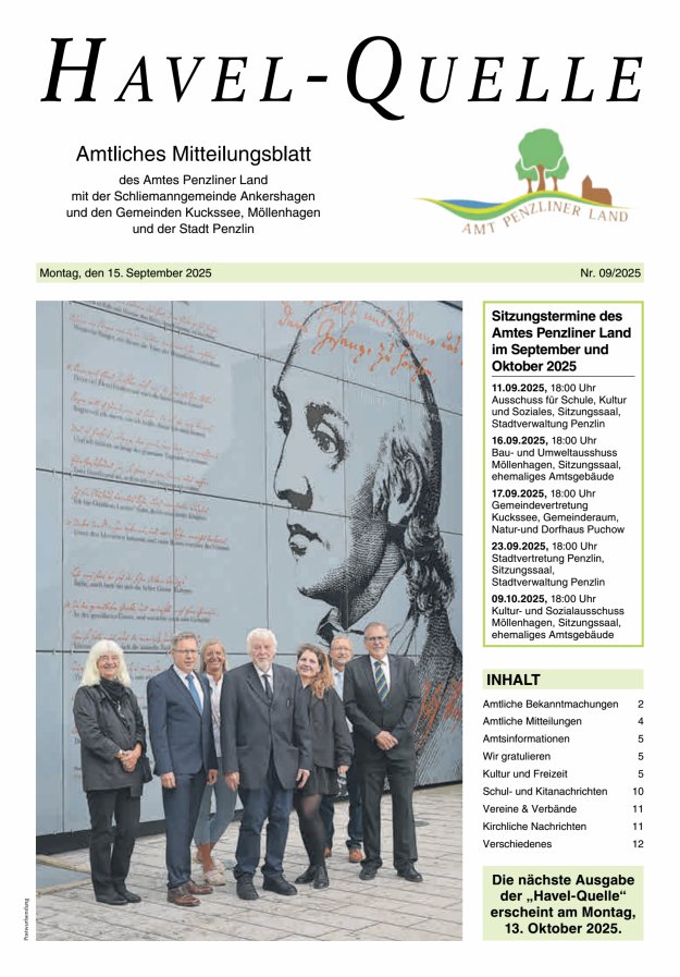 Havel-Quelle Titelblatt 09/2025