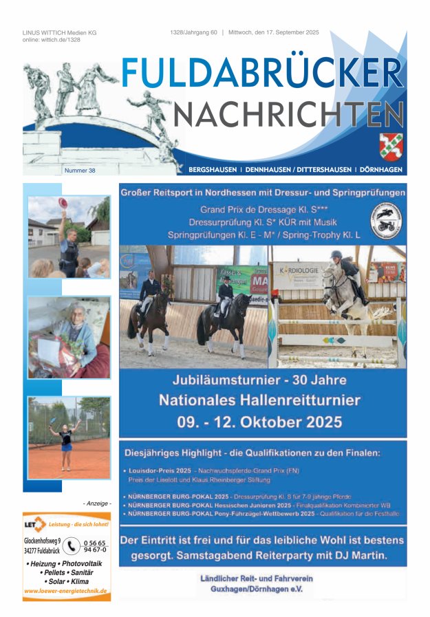 Fuldabrücker Nachrichten Titelblatt 38/2025