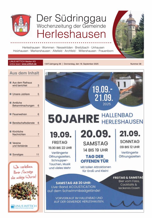 Der Südringgau Titelblatt 38/2025