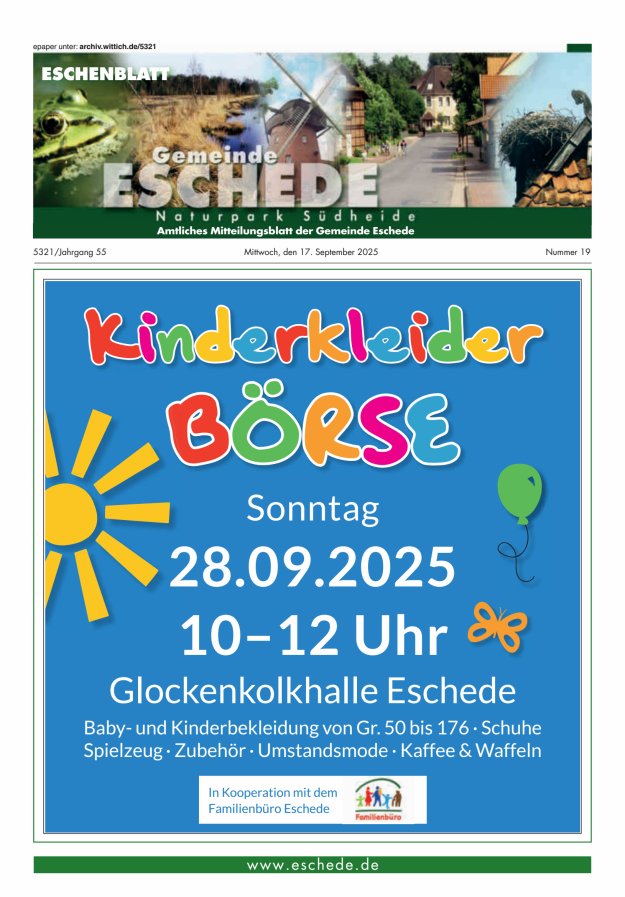 Eschenblatt Titelblatt 19/2025