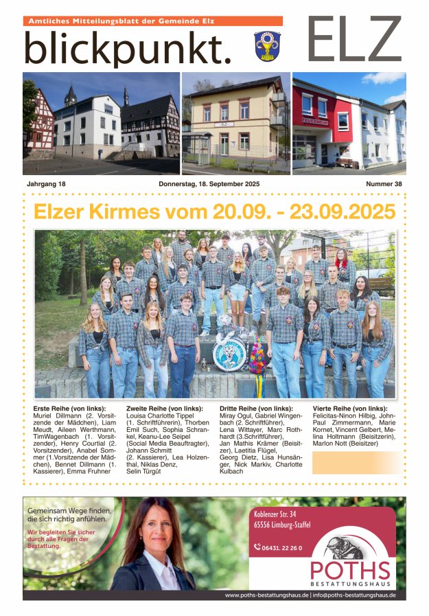 Blickpunkt Elz Titelblatt 38/2025