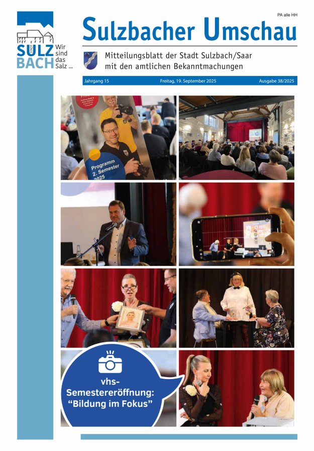 Sulzbacher Umschau Titelblatt 38/2025