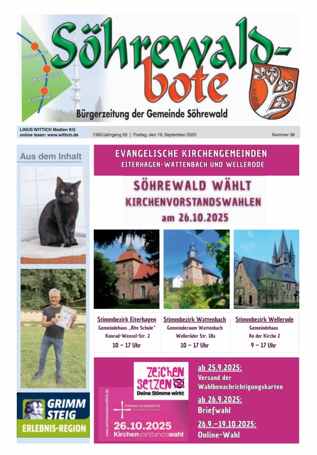 Söhrewaldbote Titelblatt 38/2025