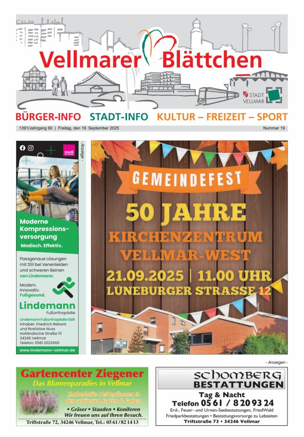 Vellmarer Blättchen Titelblatt 19/2025