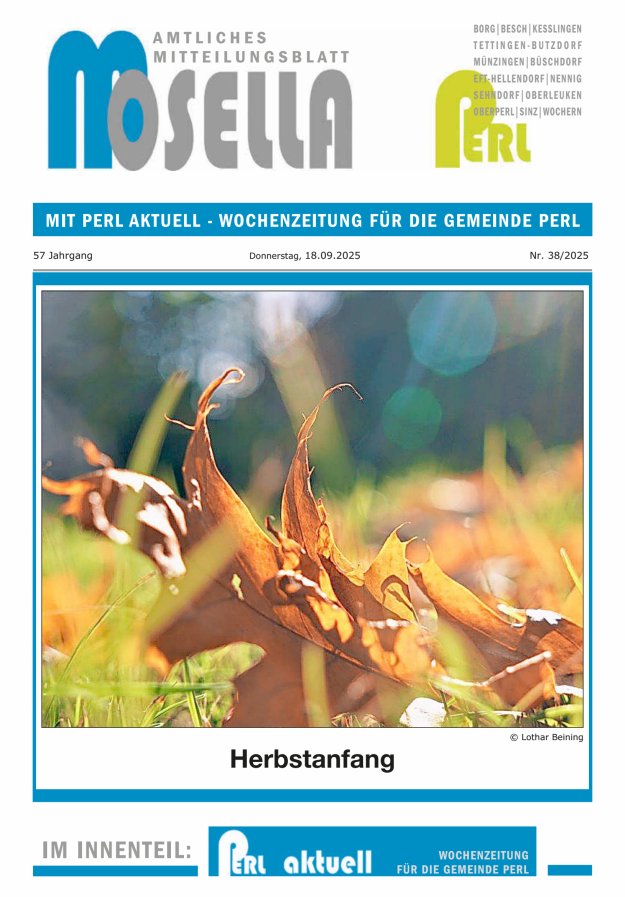 Mosella Perl Titelblatt 38/2025