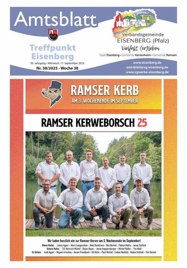 Treffpunkt Eisenberg Titelblatt 38/2025