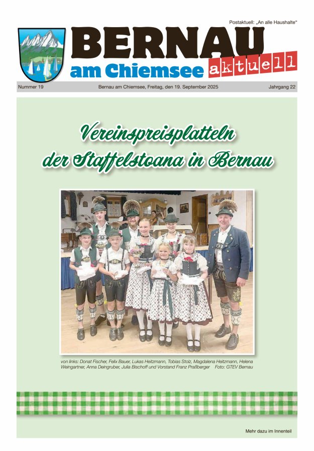 Bernau Aktuell Titelblatt 19/2025