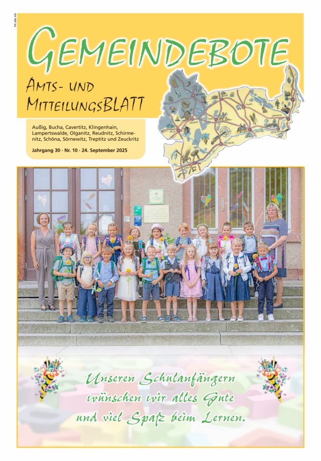 Gemeindebote - Amts- und Mitteilungsblatt Titelblatt 10/2025