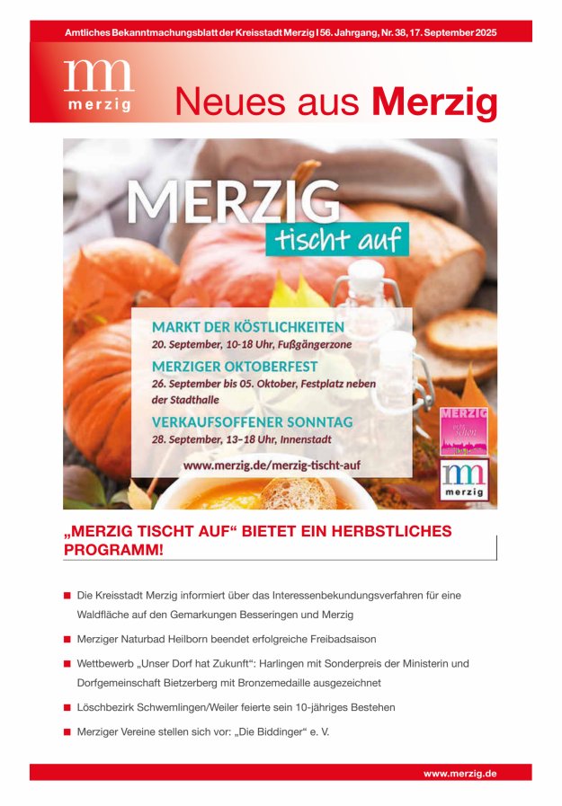 Neues aus Merzig Titelblatt 38/2025