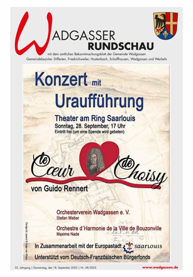 Wadgasser Rundschau Titelblatt 38/2025