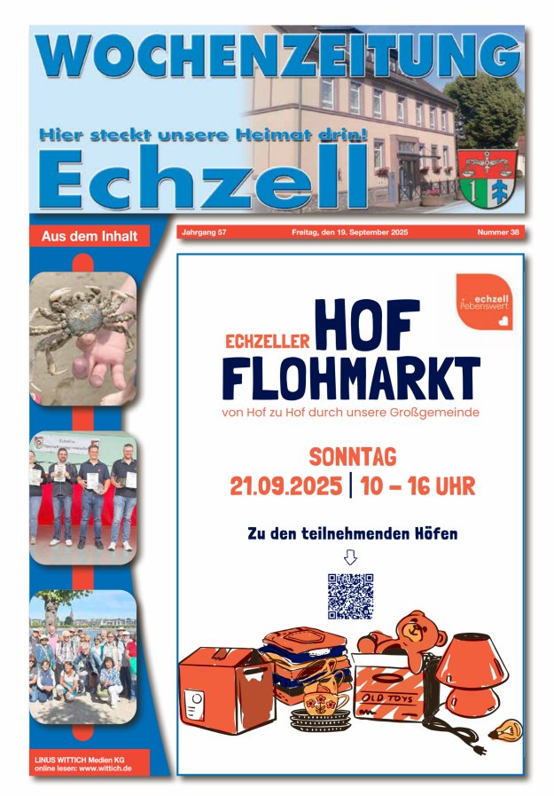 Wochenzeitung für die Gemeinde Echzell Titelblatt 38/2025