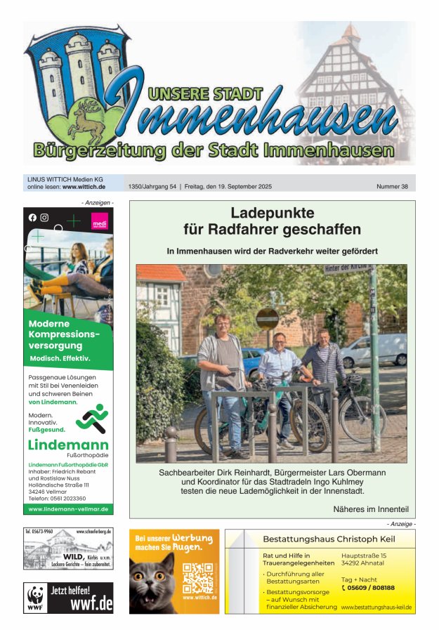 Unsere Stadt Immenhausen Titelblatt 38/2025