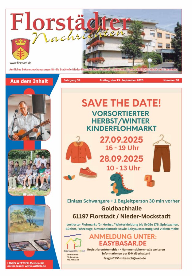 Florstädter Nachrichten Titelblatt 38/2025