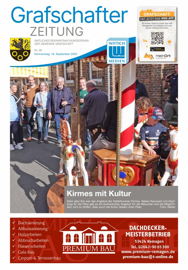 Grafschafter Zeitung Titelblatt 38/2025