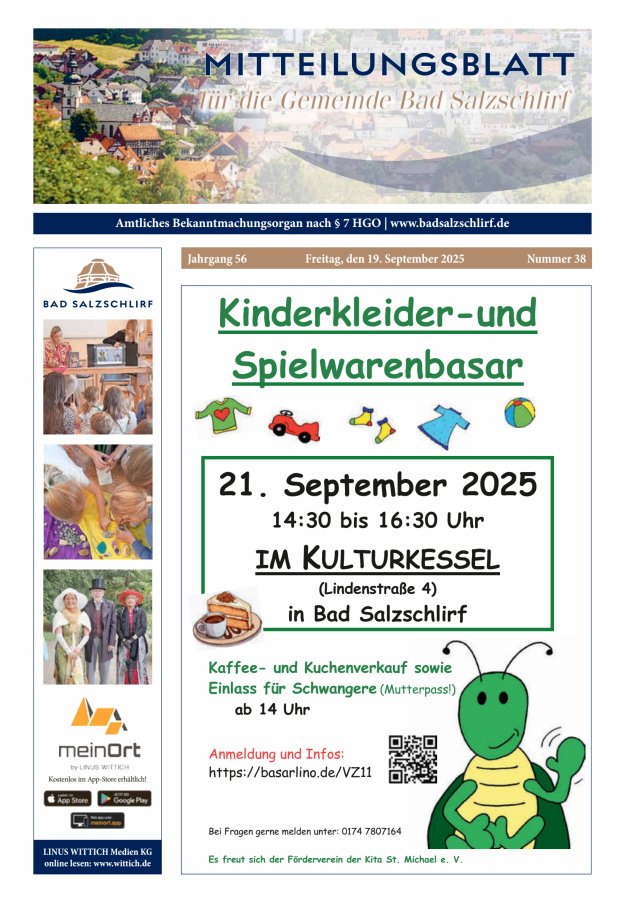 Amtliches Bekanntmachungsorgan der Gemeinde Bad Salzschlirf Titelblatt 38/2025