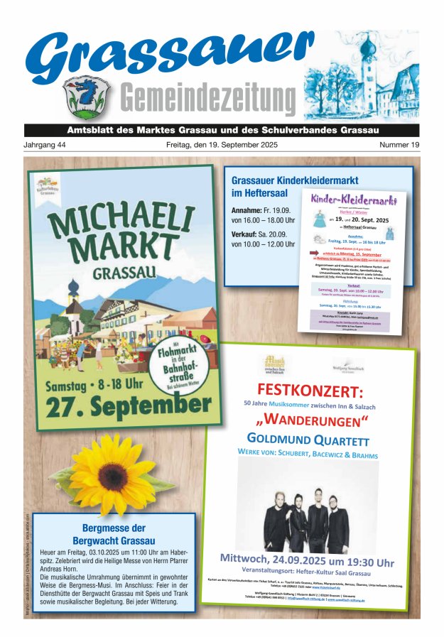 Grassauer Gemeindezeitung Titelblatt 19/2025