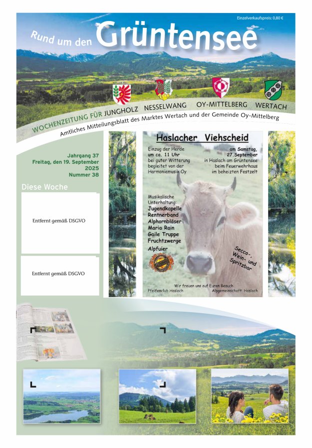 Rund um den Grüntensee Titelblatt 38/2025