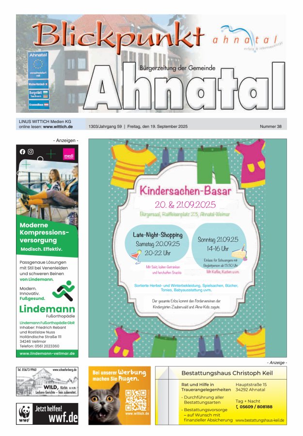 Blickpunkt Ahnatal Titelblatt 38/2025