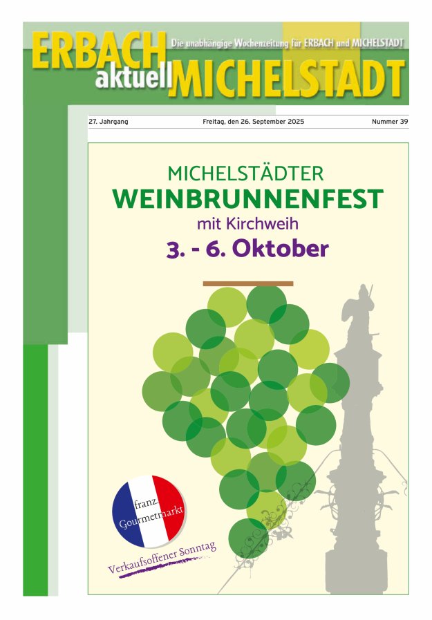 Erbach-Michelstadt aktuell Titelblatt 39/2025
