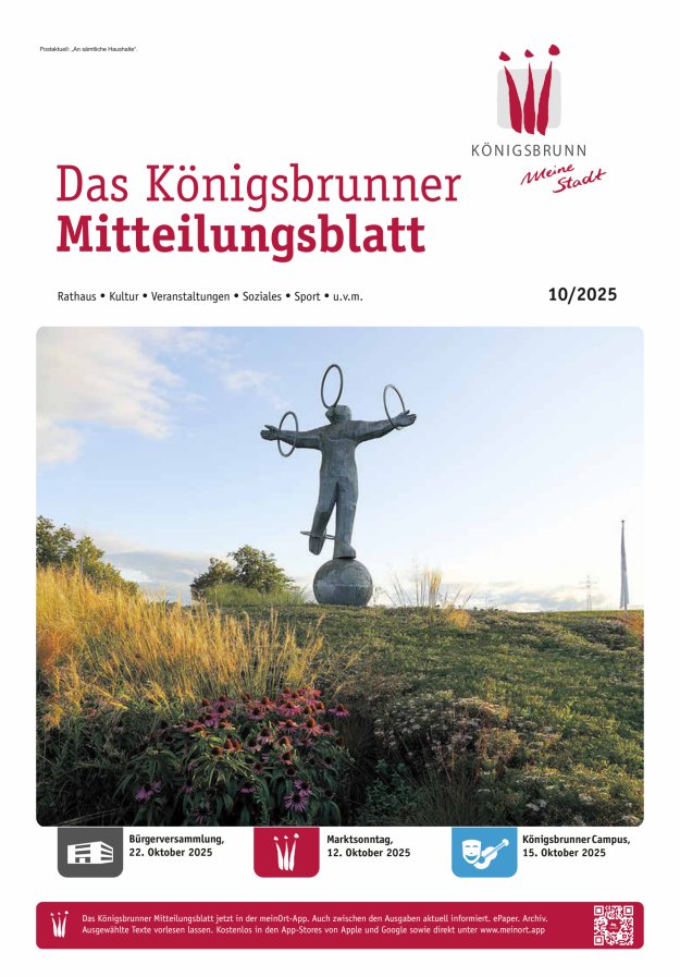 Königsbrunner Mitteilungsblatt Titelblatt 09/2025