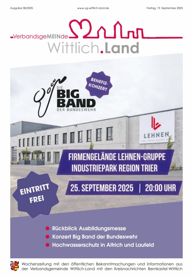 Mein Wittlich.Land Titelblatt 38/2025