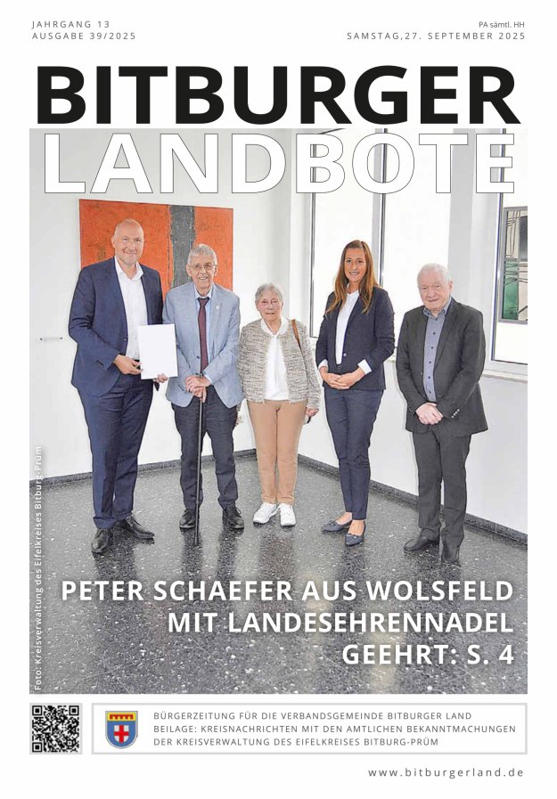 Bitburger Landbote Titelblatt 39/2025