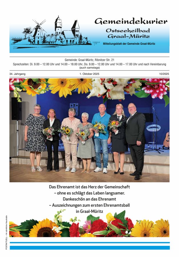 Gemeindekurier Ostseeheilbad Graal-Müritz Titelblatt 10/2025