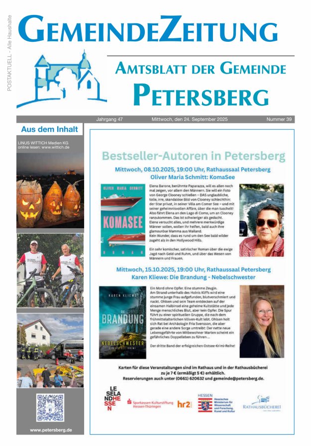 Amtsblatt Blickpunkt Petersberg Titelblatt 39/2025