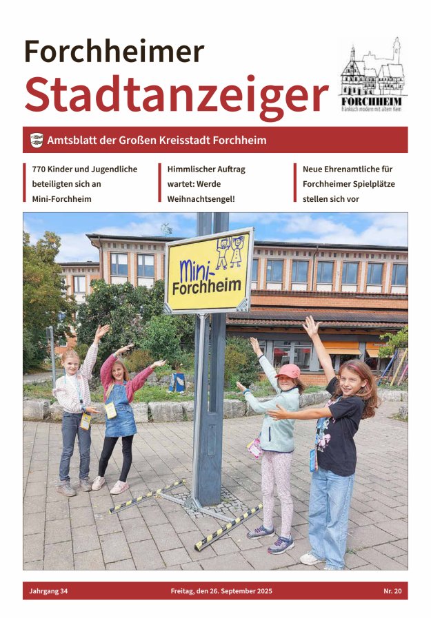 Forchheimer Stadtanzeiger Titelblatt 20/2025