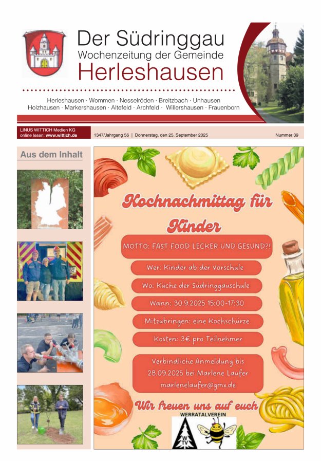 Der Südringgau Titelblatt 39/2025