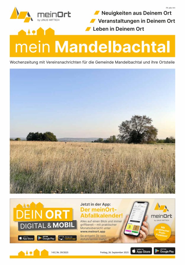 mein Mandelbachtal Titelblatt 39/2025